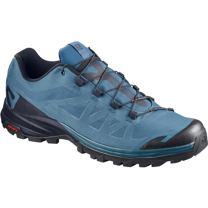 Salomon Israel OUTPATH - Mens Hiking Shoes - Blue/Black (YBRQ-65948)